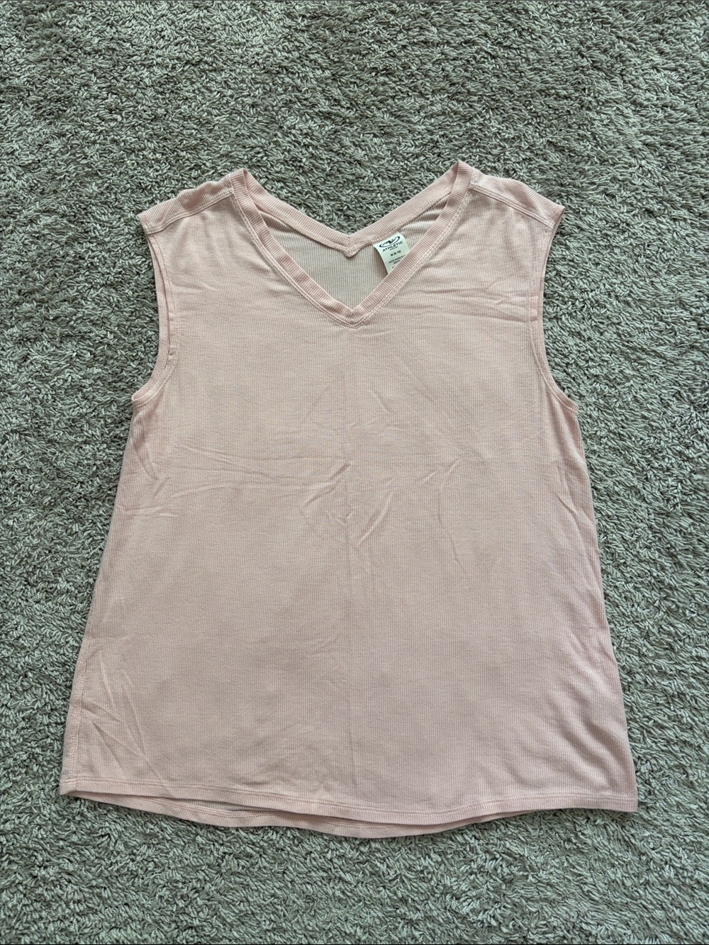 Sleeveless V-Neck Tank Top - Blush Pink